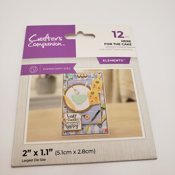 Crafters Campanion Here For The Cake Die Set - Picture 1 of 3